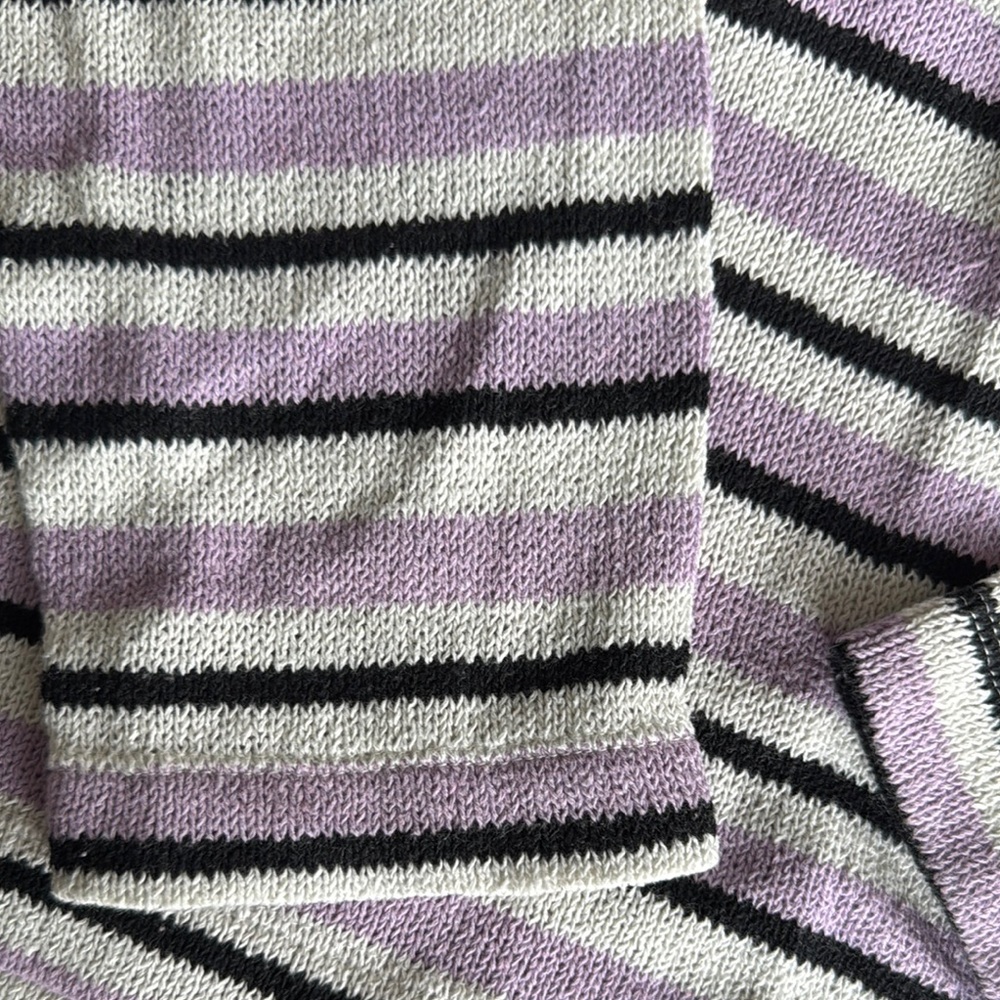 Zara Lavender and Black Striped Sweater - Picture 3 of 4
